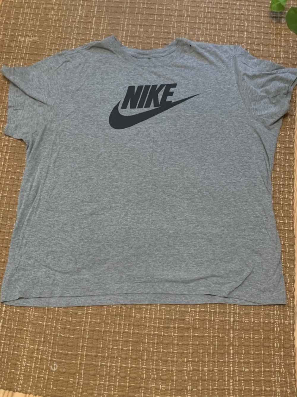 Nike Gray Short Sleeve Tee with Black Swoosh